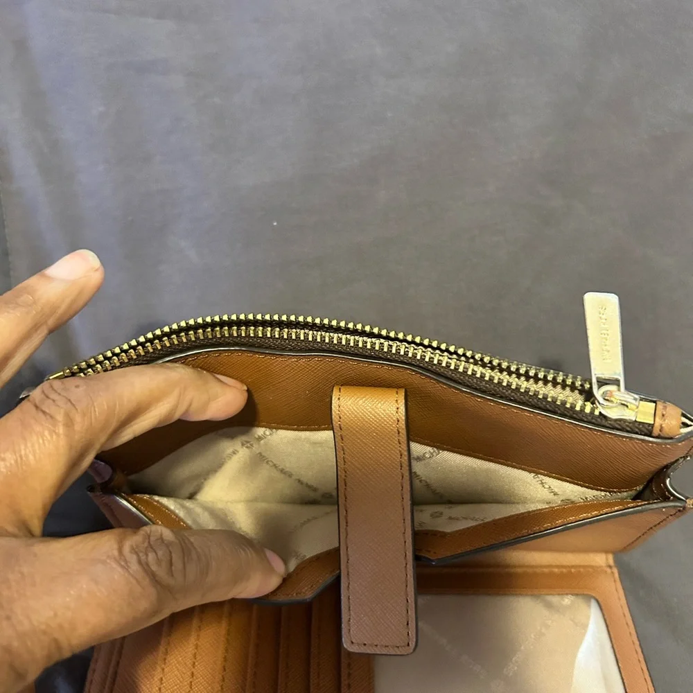 Michael Kors Signature Zip-Around Travel Wallet - Brown Monogram